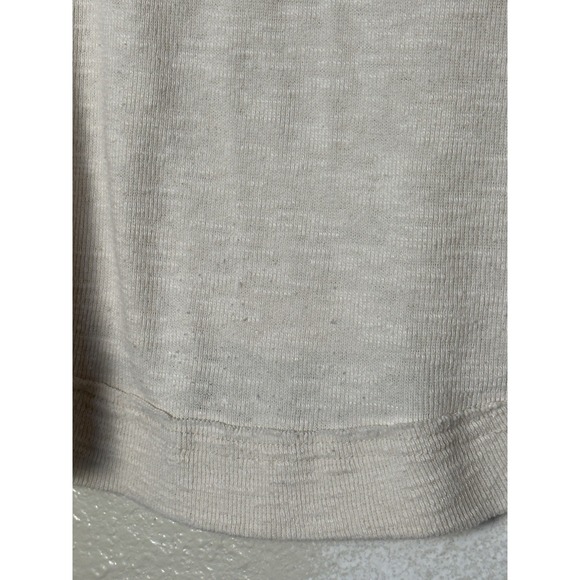 We the Free People Sz XS Ivory Don't Forget Me Top Button Neck Sweatshirt Hi Low - Picture 7 of 7